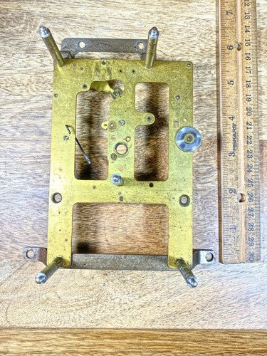 Ingraham (Stamped 28 ) Clock Movement Front Plate (Pivots Look Good) (KD907)