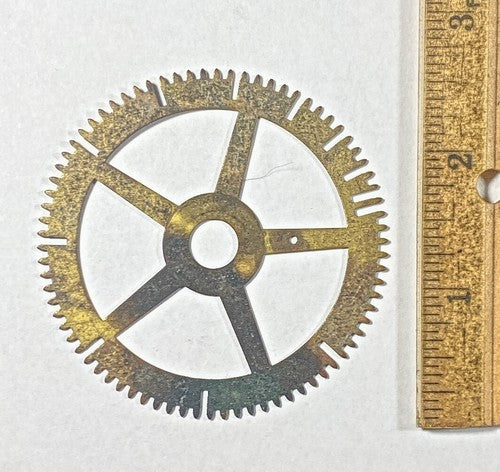 Antique Clock Movement Count Wheel  (65.55mm Dia, 9.26mm Inner Dia) (KD258)