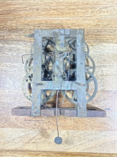JC Brown Clock Movement (8Day) Back Plate (See Pics To ID Movement) (KD1451)