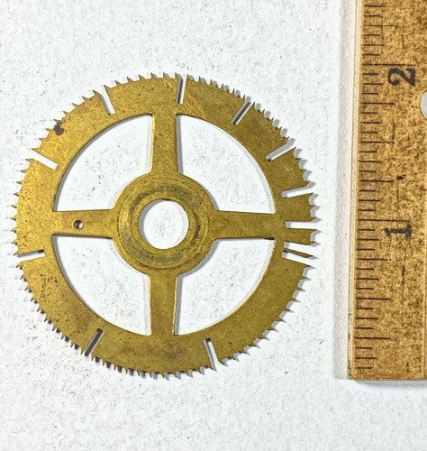Antique Clock Movement Count Wheel  (50.67mm Dia, 8.35mm Inner Dia) (KD206)