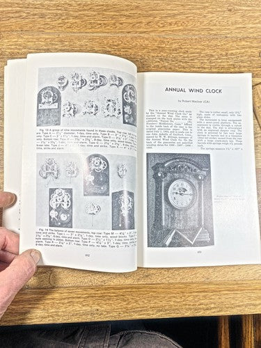 NAWCC Bul Aug 82, ST Small Wood Case Shelf Clocks, Annual Wind Clock (K9908)
