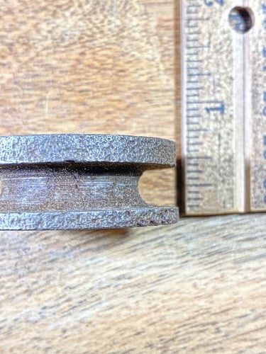 Old Pulley 1 5/8 Inch Outer Dia, 1.08 Inch Inner Dia, 0.42 Inch Shaft  (KD173)