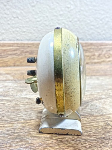 Westclox Style 5 Baby Ben Model 61-R White Case Alarm Clock 1939-49     (K9933)