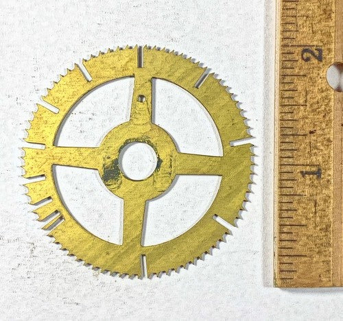 Antique Clock Movement Count Wheel  (50.65mm Dia, 8.34mm Inner Dia) (KD216)