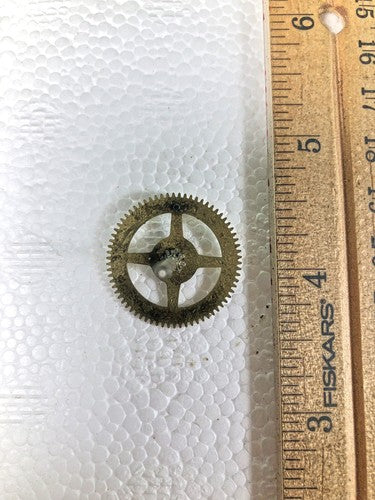 Made In Japan Clock Movement Strike Side 5th Wheel (See Pics To ID Mvmt) (K8609)