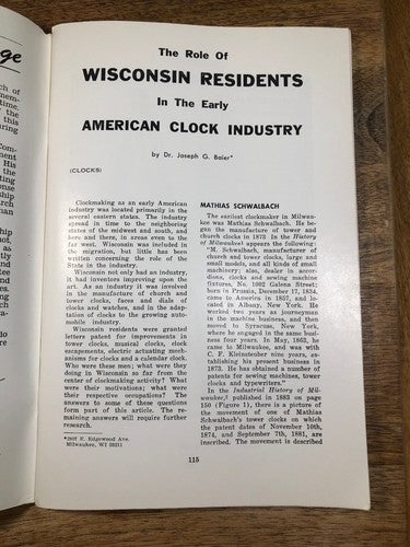 NAWCC Bulletin Feb 72, Case Cleaning-Osbourne, Early American (WI)    (K9582)
