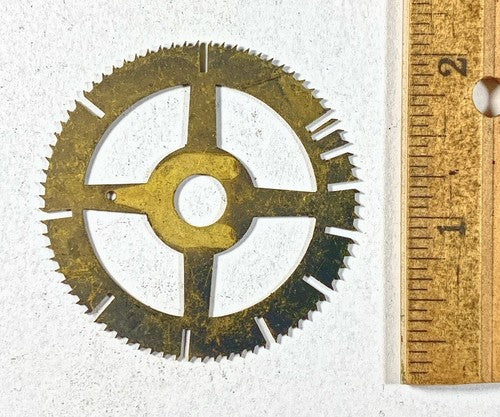 Antique Clock Movement Count Wheel  (50.68mm Dia, 8.44mm Inner Dia) (KD231)