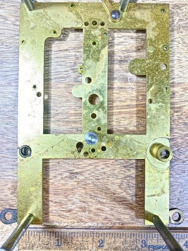 Old Sessions Clock Movement Front Plate (Pivots Look Good) (KD1660)