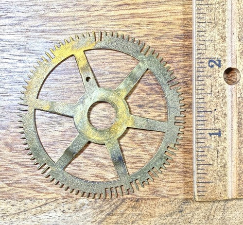 Antique Clock Movement Count Wheel  (61.65mm Dia, 10.20mm Inner Dia) (KD285)