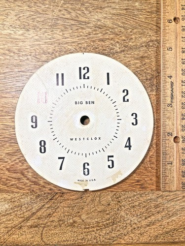 Original Westclox Big Ben Clock Dial Pan (Metal)   (K9201)