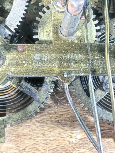 Ingraham 30 Hour Clock Movement Time Side 2nd Wheel (See Pics To ID) (K8638)
