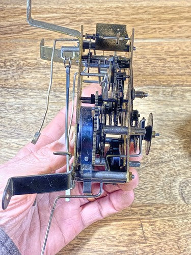Old Germen Kitchen Clock Movement (Springs Good) (Stamped 25/67.2)    (KD1722)