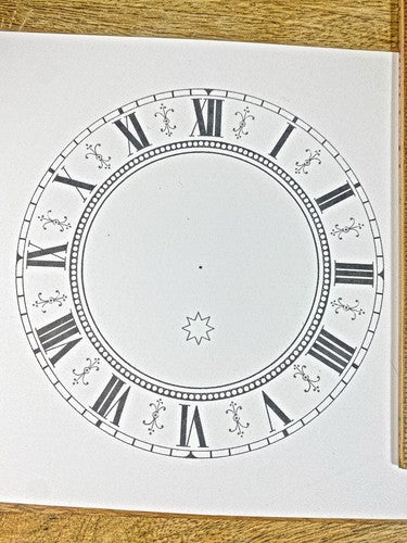 4 7/8 Inches Diameter Clock Paper Dial, Roman Numbers  (Lot 216)