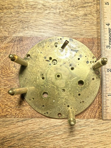 L.E.P. Japy & Cie Clock Movement Front Plate (Pivots Look Good)    (K8180)