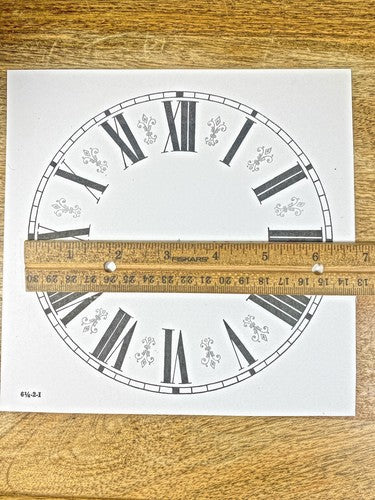 6 5/16 Inches Diameter Clock Paper Dial, Roman Numbers  (Lot 217)