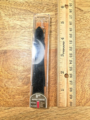 Vintage Speidel (NIB) Black Clorafam & Silver Watch Band (19mm or 3/4") (K7900)