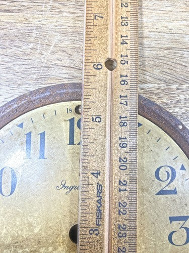 Old Ingraham Clock Movement Dial Pan (5.68 Inch Or 144.32mm Dia)    (KD270)