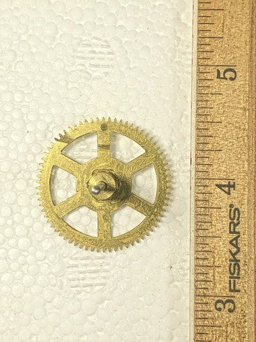 Waterbury  Bim Bam Clock Movement Strike Side 4th Wheel (See Pics to ID) (K8519)