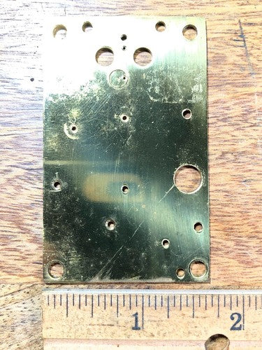 John Wanamaker Anniversary Clock Movement Back Plate (Pivots Look Good) (K9149)