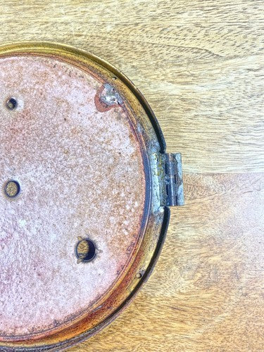 Old 6.43 Inch Or 163.3mm Diameter Metal Clock Dial Pan    (KD144)