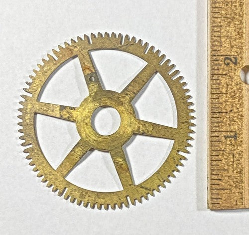 Antique Clock Movement Count Wheel  (60.28mm Dia, 10.09mm Inner Dia) (KD256)