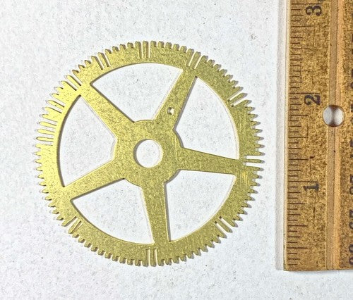 Antique Clock Movement Count Wheel  (66.27mm Dia, 8.53mm Inner Dia) (KD222)