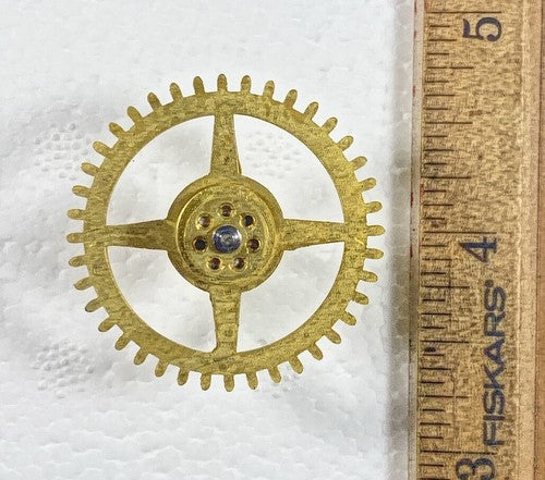 Ingraham 8 Day Clock Movement Time Side 4th Wheel  (See Pics To ID Mvmt) (KD461)