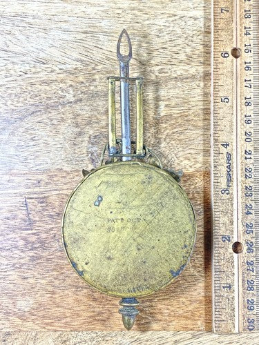 Antique 6 1/4 Inch Long Clock Pendulum Bob (6.0oz) (Stamped PAT'D 1883?) (KD625)
