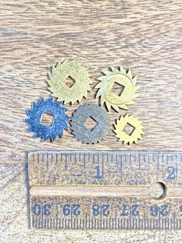 Assorted Lot Of Old Clock Movement Click Wheels (Lot Of 5) (KD2081)
