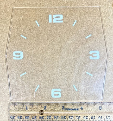 Vintage Clear Plastic Clock Dial Pan (KD091)