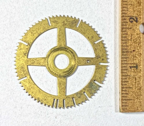 Antique Clock Movement Count Wheel  (50.75mm Dia, 8.32mm Inner Dia) (KD201)