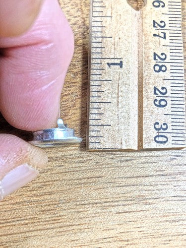 2 Silver Clock Keyhole Grommets (10.04mm or .39 inch Inner Diameter)  (K7961)