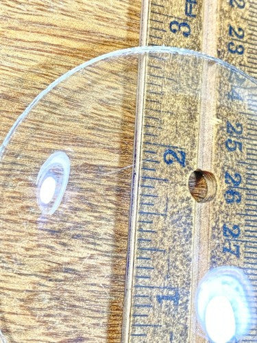 2.77 Inch Diameter Convex Clock Glass (Has Small Scratch) (KD1823)