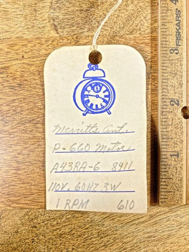 Old Clock Rotor Working/ Quiet (Appears To Be Rebuilt?)  (KD118)