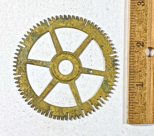 Antique Clock Movement Count Wheel  (66.83mm Dia, 9.70mm Inner Dia) (KD232)