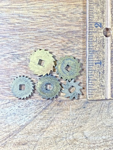 Assorted Lot Of Old Clock Movement Click Wheels (Lot Of 5) (KD2000)