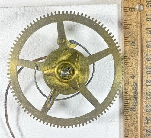 Unbranded 30 Hour Clock Movement Time Side Main Wheel (See Pics To ID) (KD508)