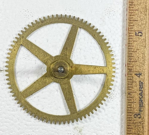 Unbranded 30 Hour Clock Movement Time Side 2nd Wheel (See Pics To ID)   (KD503)