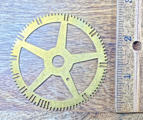 Antique Clock Movement Count Wheel  (66.20mm Dia, 8.41mm Inner Dia) (KD301)