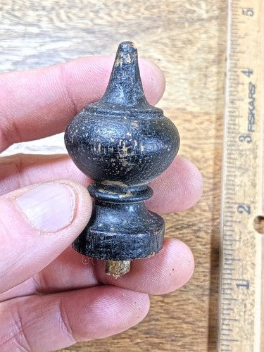Old Clock Finial 2 Inches Tall, 1 1/8 Inch Diameter, 5/16 Inch Shaft    (K9718)