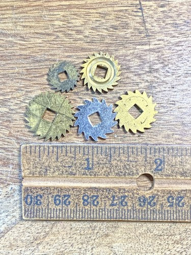 Assorted Lot Of Old Clock Movement Click Wheels (Lot Of 5) (KD2069)