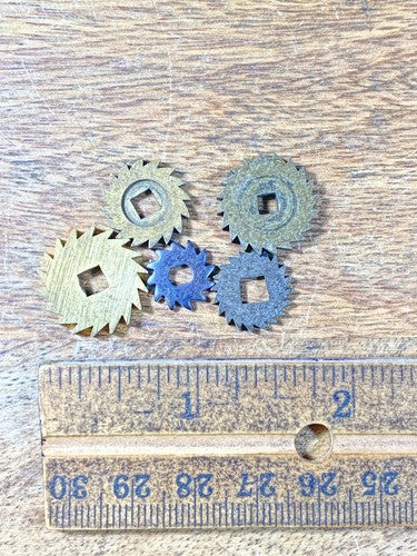 Assorted Lot Of Old Clock Movement Click Wheels (Lot Of 5) (KD2030)