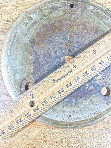 Old Unbranded 8 Day Metal Clock Movement Dial Pan (KD013)