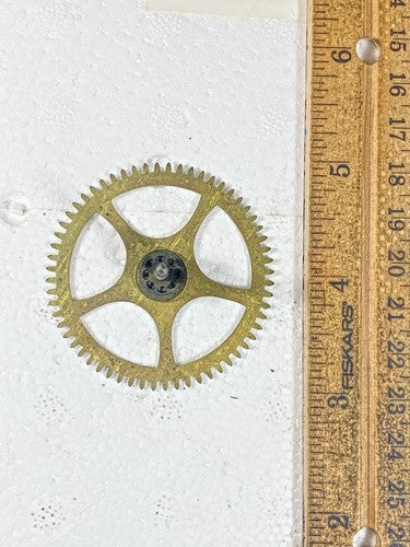 Old Sessions Clock Movement Time Side 2nd Wheel (See Pics To ID Mvmt)   (KD1640)