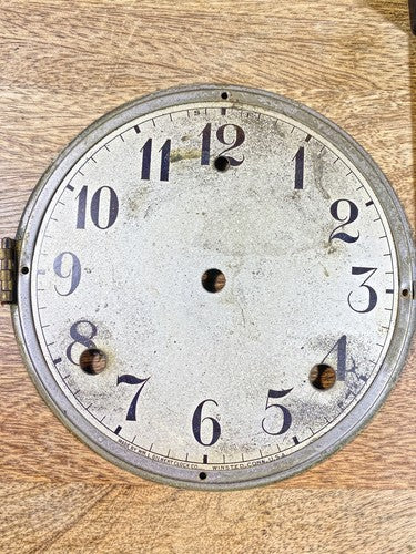 Gilbert Clock Movement (Stamped 24) Dial Pan (See Pics To ID Mvmt) (KD1171)