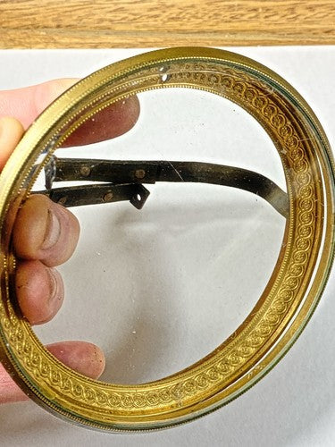Antique Clock Bezel W/ Beveled Glass (116.00mm Dia, 92.95mm Inner Dia) (KD395)