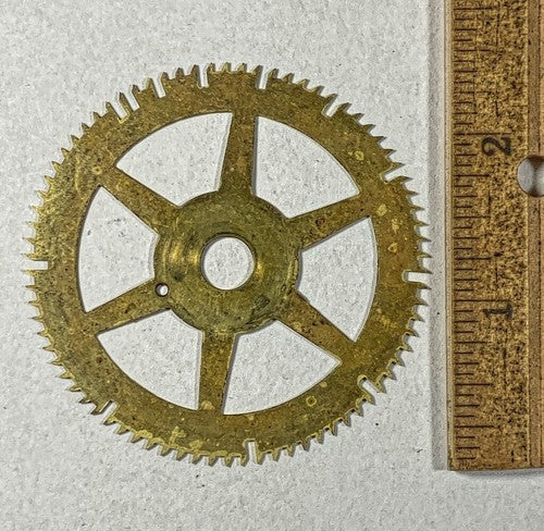 Antique Clock Movement Count Wheel  (62.54mm Dia, 8.29mm Inner Dia) (KD197)