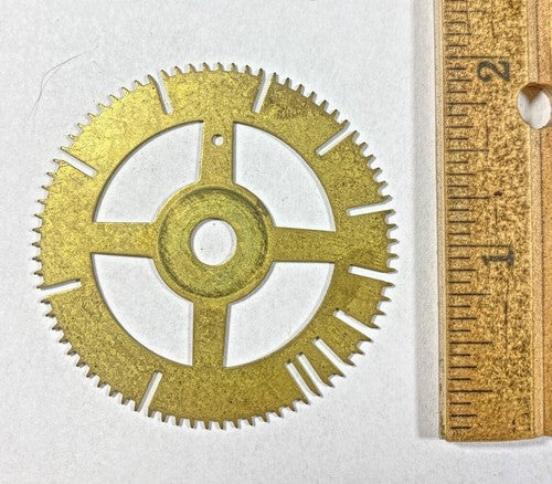 Antique Clock Movement Count Wheel  (50.89mm Dia, 6.55mm Inner Dia) (KD248)