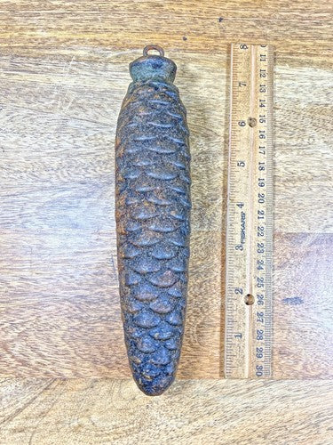 Cuckoo Clock Cast Iron Pine Cone Weight 1276g Or 2.13lb 7.4 Inches Long (K9911A