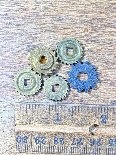 Assorted Lot Of Old Clock Movement Click Wheels (Lot Of 5) (KD1994)
